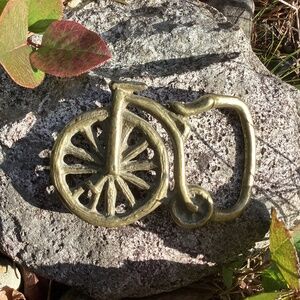 Vintage Brass Old School Bicycle Belt Buckle